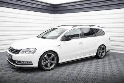 Seitenschweller Ansatz (Paar) passend für VW Passat B7 schwarz Hochglanz