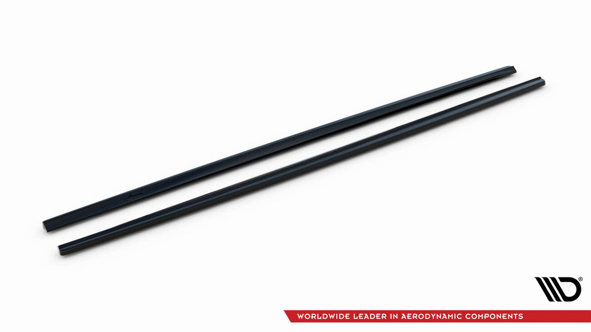 Seitenschweller Ansatz (Paar) passend für VW Passat B7 schwarz Hochglanz