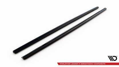 Seitenschweller Ansatz (Paar) passend für VW Passat B7 schwarz Hochglanz