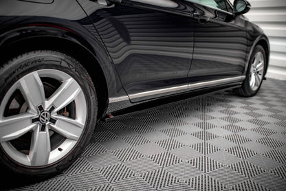 Seitenschweller Ansatz (Paar) passend für VW Passat B8 FL schwarz Hochglanz