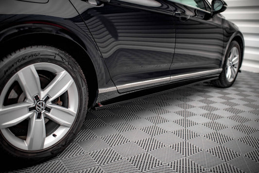 Seitenschweller Ansatz (Paar) passend für VW Passat B8 FL schwarz Hochglanz