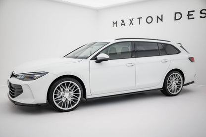 Seitenschweller Ansatz (Paar) passend für VW Passat B9 schwarz Hochglanz