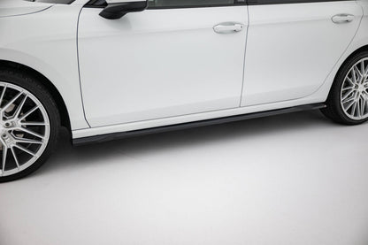 Seitenschweller Ansatz (Paar) passend für VW Passat B9 schwarz Hochglanz