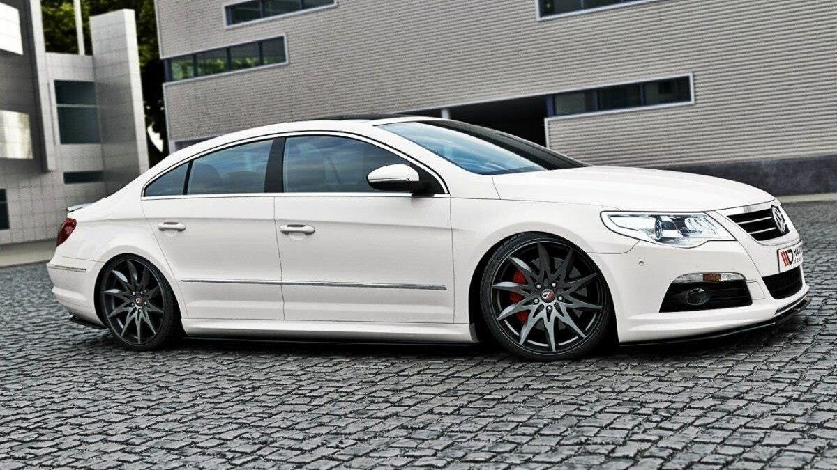 Seitenschweller Ansatz (Paar) passend für VW Passat CC R36 RLINE (vor FL) schwarz Hochglanz