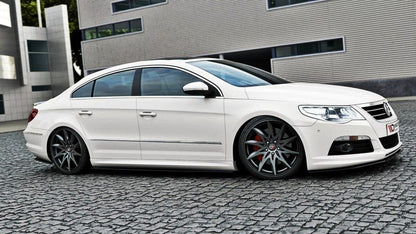 Seitenschweller Ansatz (Paar) passend für VW Passat CC R36 RLINE (vor FL) schwarz Hochglanz