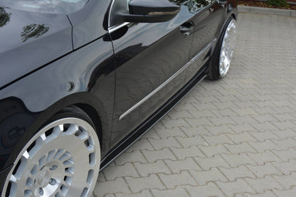Seitenschweller Ansatz (Paar) passend für VW Passat CC Standard schwarz Hochglanz