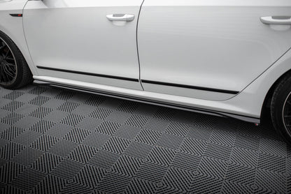 Seitenschweller Ansatz (Paar) passend für VW Passat GT B8 FL USA schwarz Hochglanz