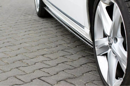 Seitenschweller Ansatz (Paar) passend für VW Passat R-Line B7 schwarz Hochglanz