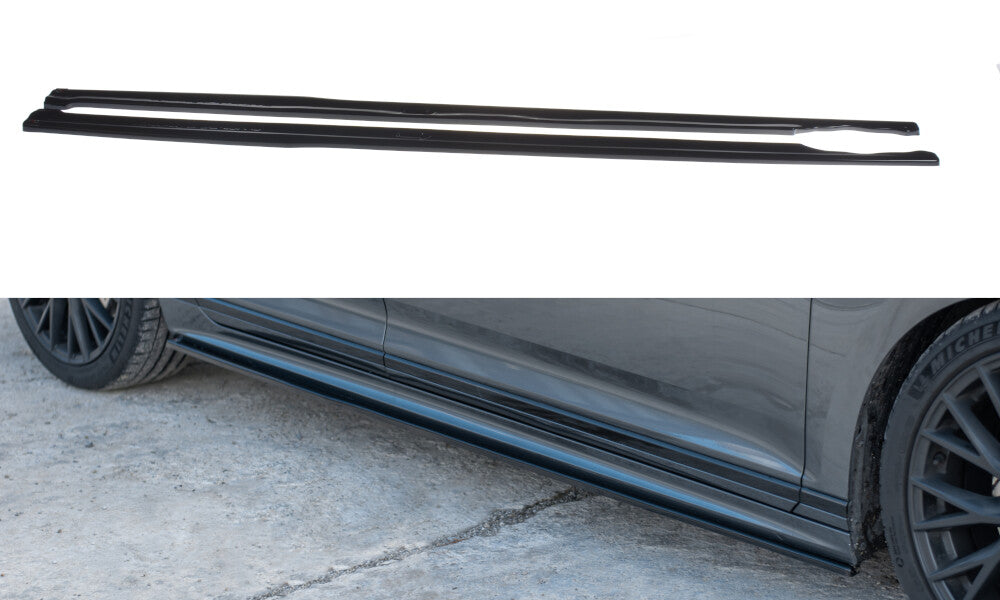 Seitenschweller Ansatz (Paar) passend für VW Passat R-Line B8 Carbon Look