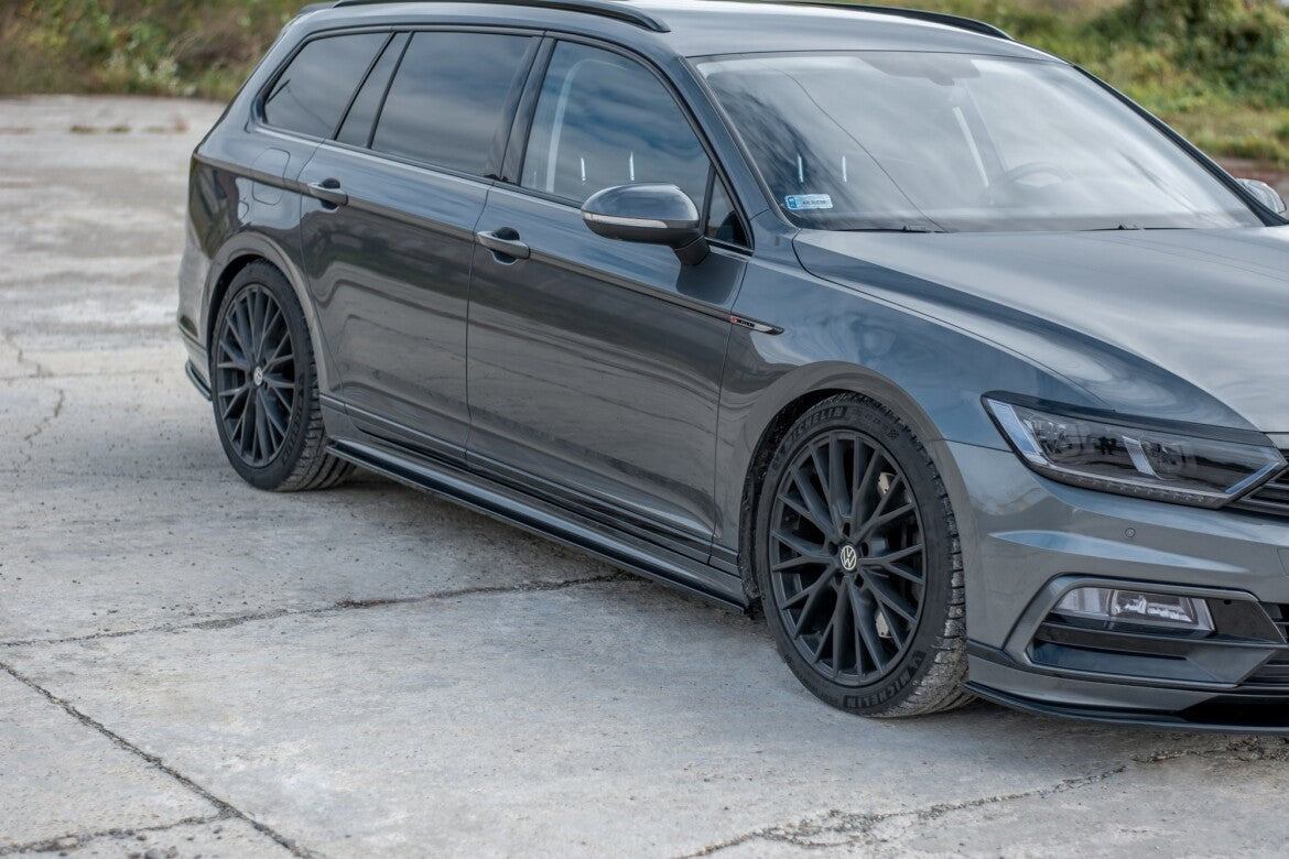 Seitenschweller Ansatz (Paar) passend für VW Passat R-Line B8 Carbon Look