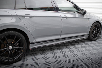 Seitenschweller Ansatz (Paar) passend für VW Passat R-Line B8 FL schwarz Hochglanz