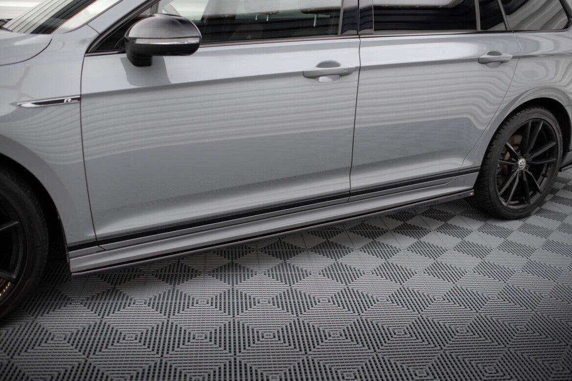 Seitenschweller Ansatz (Paar) passend für VW Passat R-Line B8 FL schwarz Hochglanz