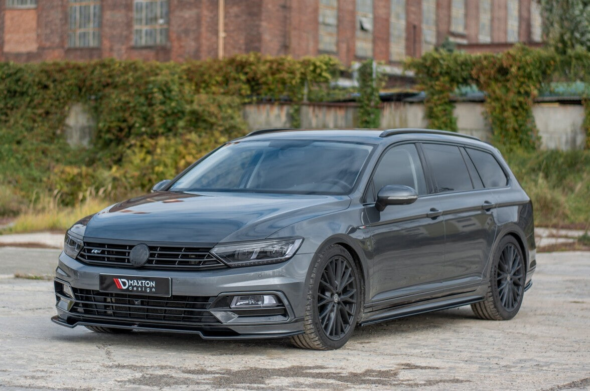 Seitenschweller Ansatz (Paar) passend für VW Passat R-Line B8 schwarz Hochglanz