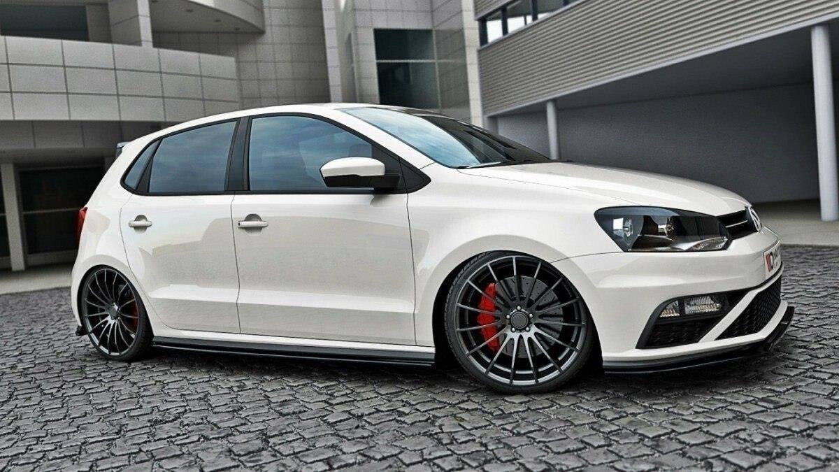 Seitenschweller Ansatz (Paar) passend für VW Polo GTI Mk5 FL schwarz Hochglanz