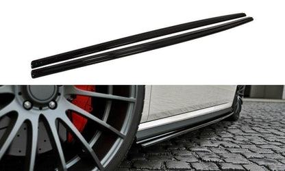 Seitenschweller Ansatz (Paar) passend für VW Polo GTI Mk5 FL schwarz Hochglanz