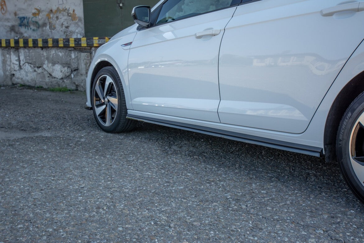 Seitenschweller Ansatz (Paar) passend für VW Polo GTI / R-line Mk6 rot Hochglanz
