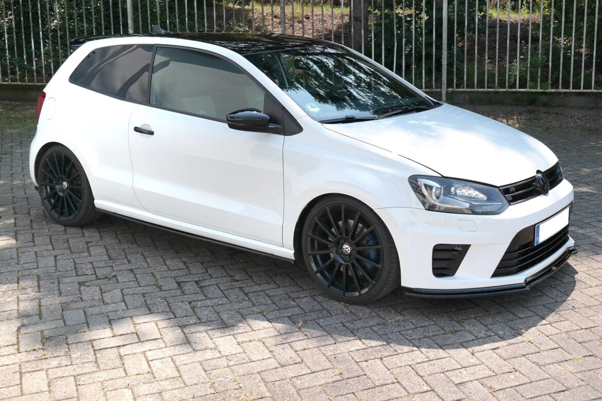 Seitenschweller Ansatz (Paar) passend für VW POLO MK5 R WRC schwarz matt