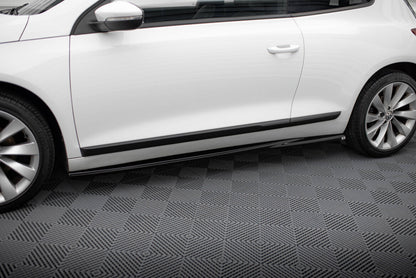 Seitenschweller Ansatz (Paar) passend für VW Scirocco Mk3 FL schwarz Hochglanz