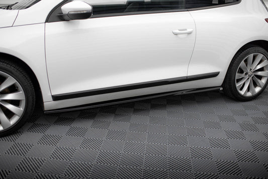 Seitenschweller Ansatz (Paar) passend für VW Scirocco Mk3 FL schwarz Hochglanz