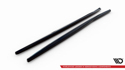 Seitenschweller Ansatz (Paar) passend für VW Scirocco Mk3 FL schwarz Hochglanz