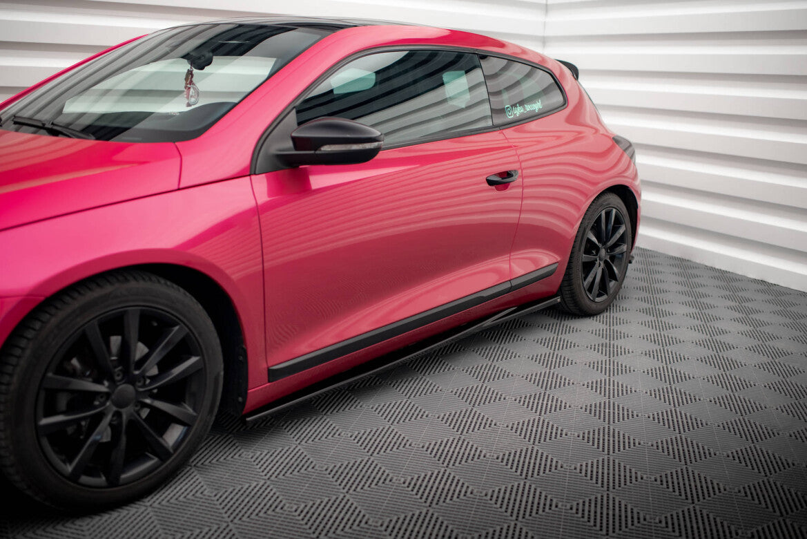 Seitenschweller Ansatz (Paar) passend für VW Scirocco Mk3 schwarz Hochglanz