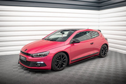 Seitenschweller Ansatz (Paar) passend für VW Scirocco Mk3 schwarz Hochglanz