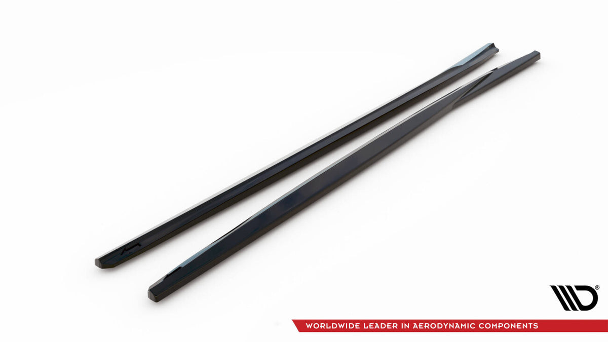 Seitenschweller Ansatz (Paar) passend für VW Scirocco Mk3 schwarz Hochglanz