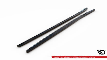 Seitenschweller Ansatz (Paar) passend für VW Scirocco Mk3 schwarz Hochglanz
