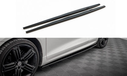 Seitenschweller Ansatz (Paar) passend für VW Scirocco R Mk3 schwarz Hochglanz