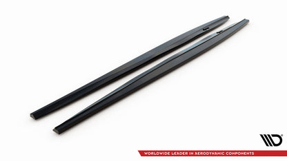 Seitenschweller Ansatz (Paar) passend für VW Scirocco R Mk3 schwarz Hochglanz