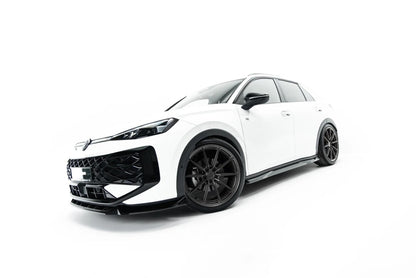 Seitenschweller Ansatz (Paar) passend für VW T-Roc R-Line Mk2 schwarz Hochglanz
