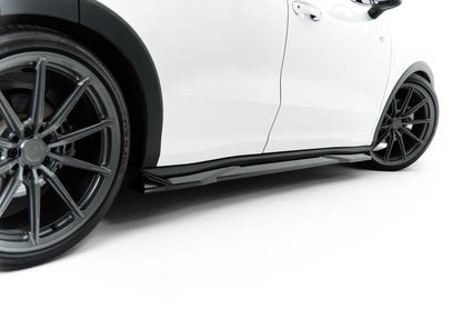 Seitenschweller Ansatz (Paar) passend für VW T-Roc R-Line Mk2 schwarz Hochglanz
