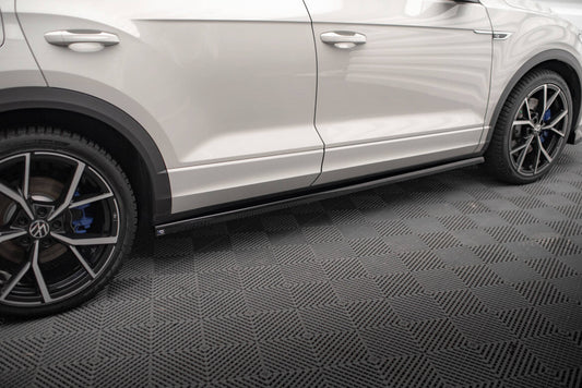 Seitenschweller Ansatz (Paar) passend für VW T-Roc R / R-Line Mk1 schwarz Hochglanz