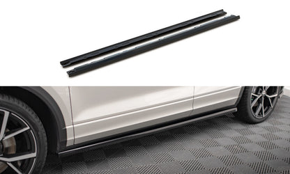 Seitenschweller Ansatz (Paar) passend für VW T-Roc R / R-Line Mk1 schwarz Hochglanz