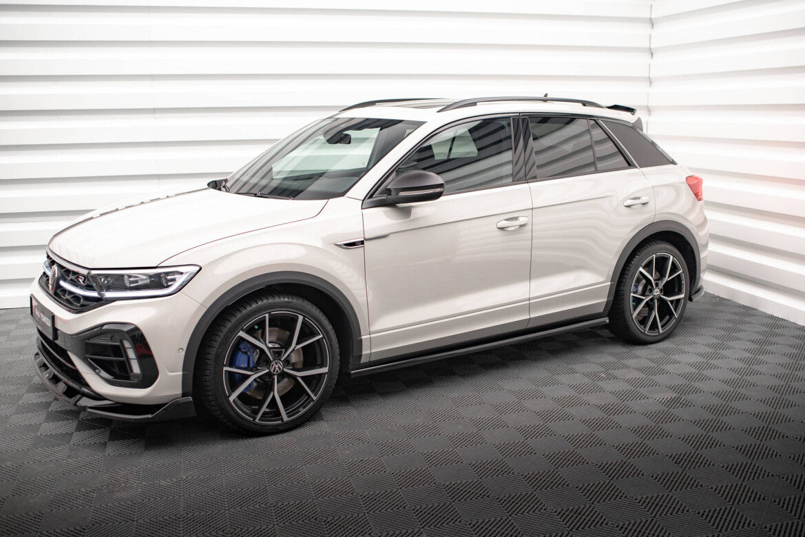 Seitenschweller Ansatz (Paar) passend für VW T-Roc R / R-Line Mk1 schwarz Hochglanz