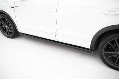 Seitenschweller Ansatz (Paar) passend für VW T-Roc R / R-Line Mk1 schwarz Hochglanz