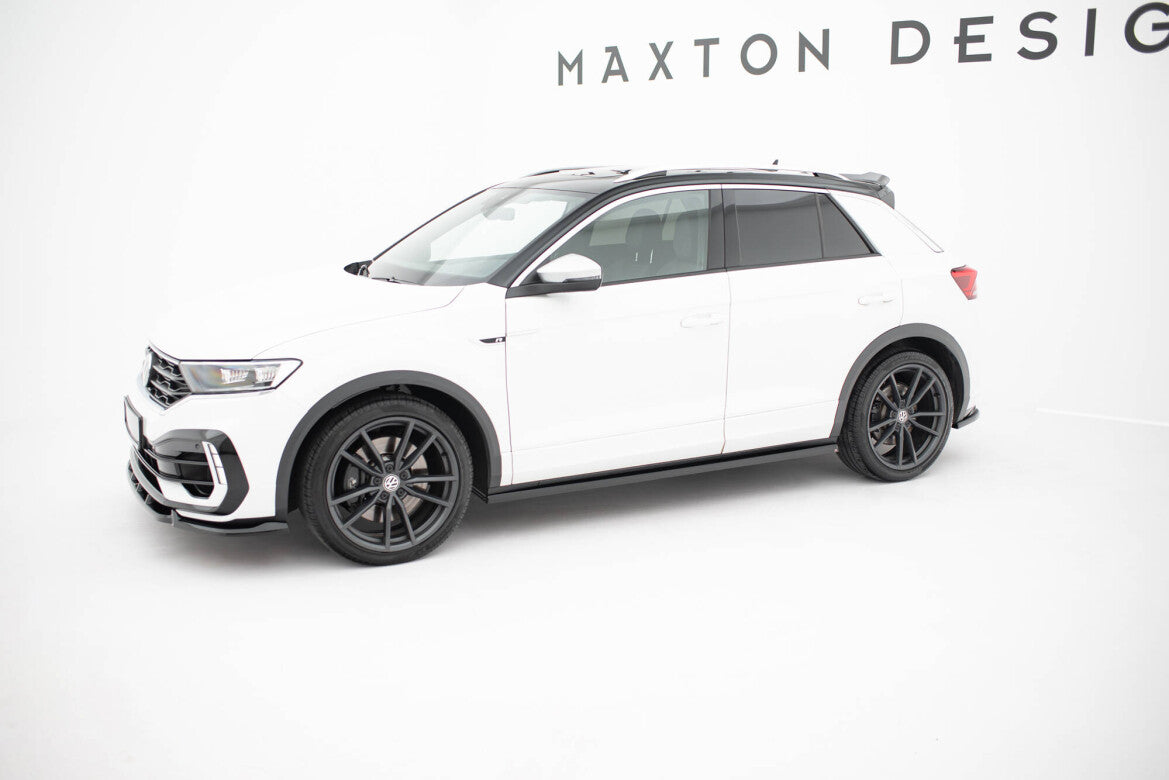 Seitenschweller Ansatz (Paar) passend für VW T-Roc R / R-Line Mk1 schwarz Hochglanz
