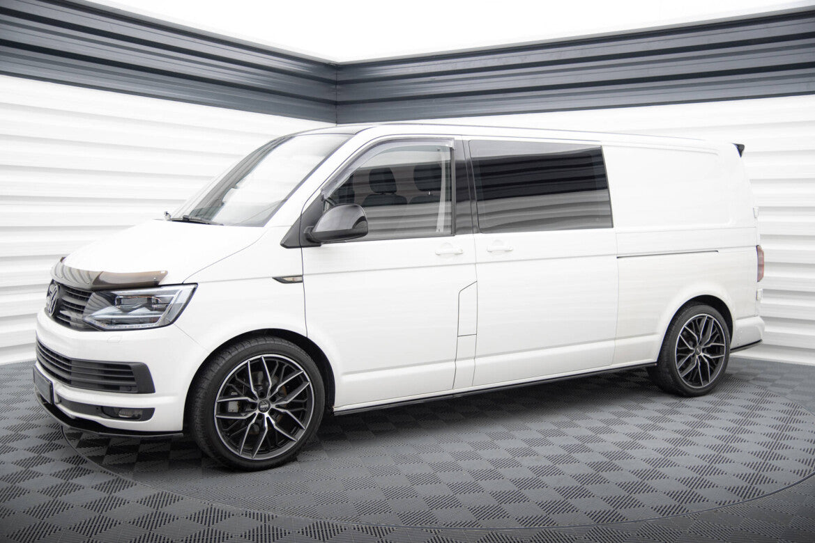 Seitenschweller Ansatz (Paar) passend für VW T6.1 Long schwarz Hochglanz