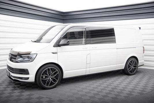 Seitenschweller Ansatz (Paar) passend für VW T6.1 Long schwarz Hochglanz