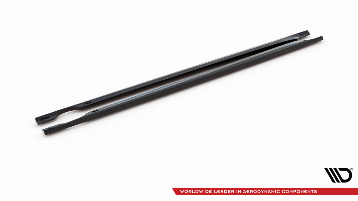 Seitenschweller Ansatz (Paar) passend für VW Taigo R-Line Mk1 schwarz Hochglanz