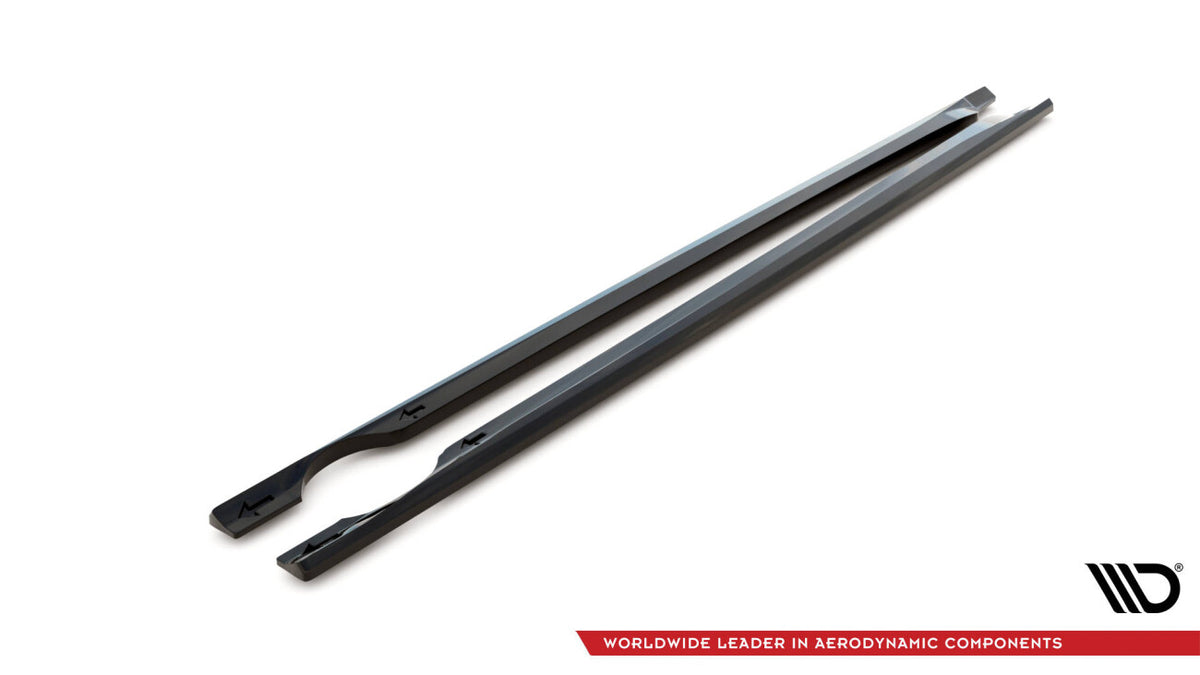 Seitenschweller Ansatz (Paar) passend für VW Taigo R-Line Mk1 schwarz Hochglanz