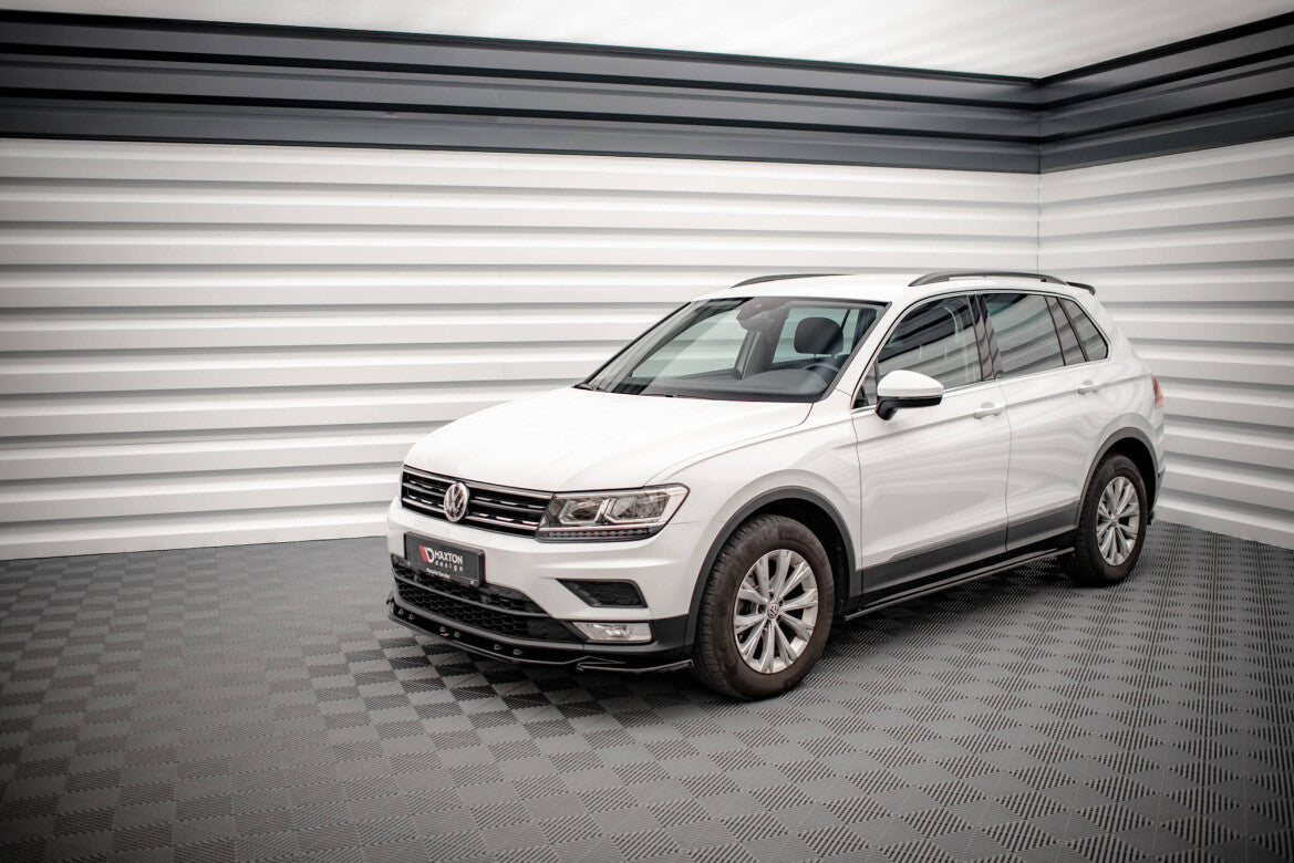 Seitenschweller Ansatz (Paar) passend für VW Tiguan Mk2 schwarz Hochglanz