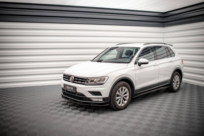 Seitenschweller Ansatz (Paar) passend für VW Tiguan Mk2 schwarz Hochglanz