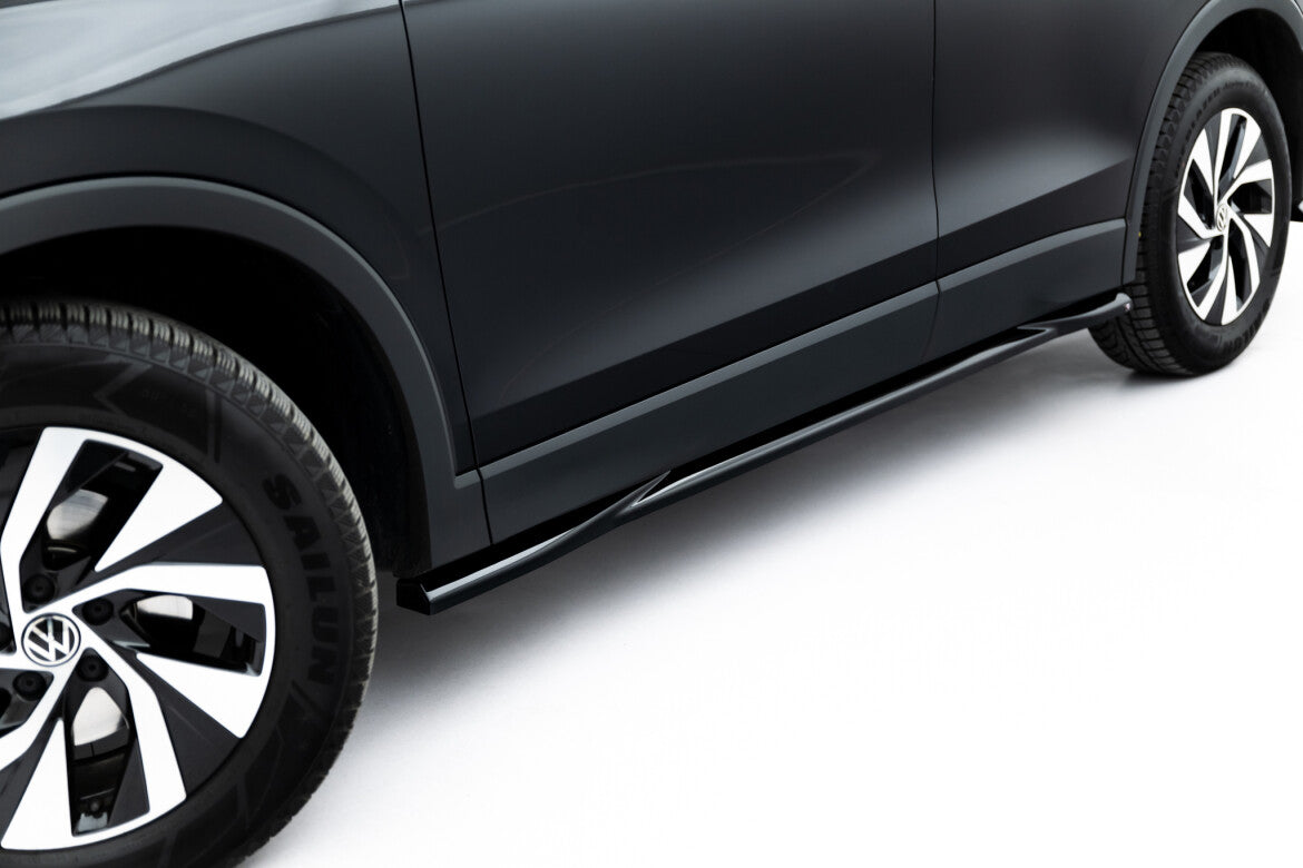Seitenschweller Ansatz (Paar) passend für VW Tiguan Mk3 schwarz Hochglanz
