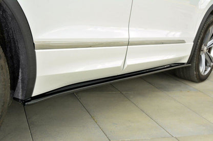 Seitenschweller Ansatz (Paar) passend für VW Tiguan R-Line Mk2 schwarz Hochglanz