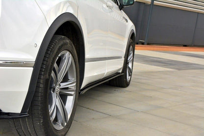 Seitenschweller Ansatz (Paar) passend für VW Tiguan R-Line Mk2 schwarz Hochglanz