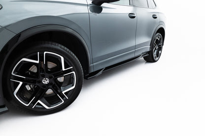 Seitenschweller Ansatz (Paar) passend für VW Tiguan R-Line Mk3 schwarz Hochglanz