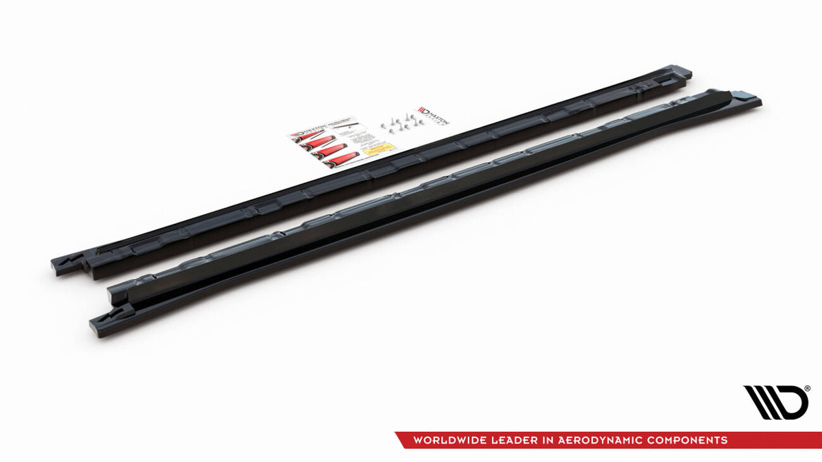 Seitenschweller Ansatz (Paar) passend für VW Tiguan R / R-Line Mk2 FL schwarz Hochglanz
