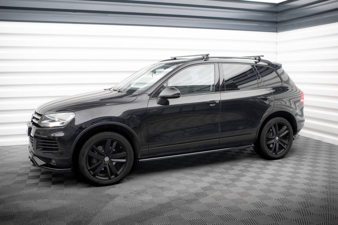 Seitenschweller Ansatz (Paar) passend für VW Touareg Mk2 schwarz Hochglanz