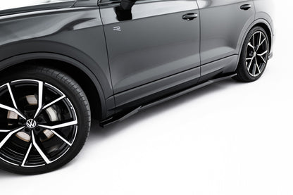 Seitenschweller Ansatz (Paar) passend für VW Touareg R-Line Mk3 FL schwarz Hochglanz